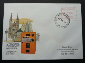 Brazil 1982 ATM (Frama Label stamp FDC) *rare *addressed