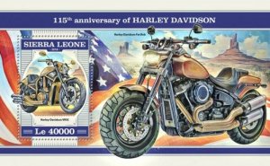 Sierra Leone - 2018 Harley-Davidson - Stamp Souvenir Sheet - SRL18220b