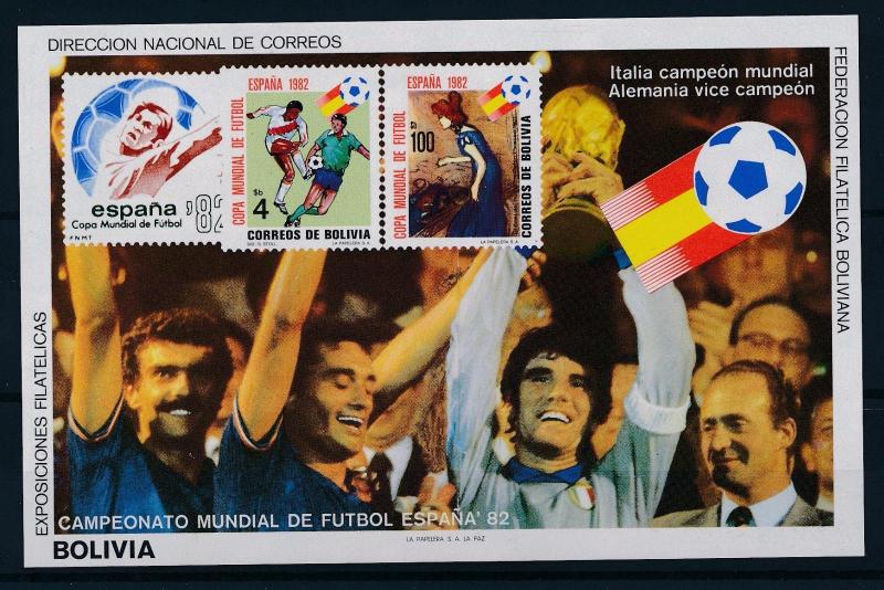 [59354] Bolivia 1982 World Cup Soccer Football Spain MNH Sheet