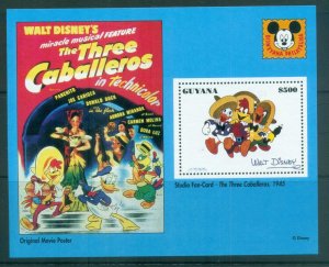 Guyana 1993 Disney, Donald Duck, Movie Posters, Three Caballeros MS MUH lot80063