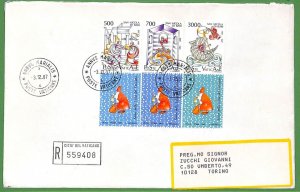 ZA1632 - VATICAN - Postal History - FDC SAN NICOLA Envelope with TAB! 1987-