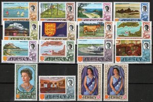 Jersey 7-21 MNH pre-decimal QEII + 1971 Reprint ZAYIX 032723S95