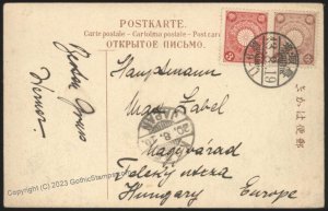 Japan 1919 Cover Nageire Do Mitokusan Hoki to Hungary Postcard G112552