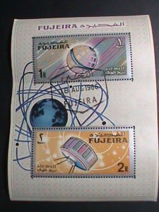 FUJEIRA  AIRMAIL STAMP 1966 SPACE PROGRAMS CTO S/S SHEET VERY FINE