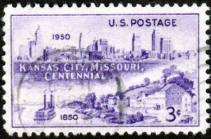 United States 994 - Used - 3c Kansas City Centennial (1950) +