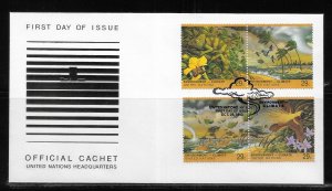 United Nations NY 636a Climate Environment Headquarters Cachet FDC