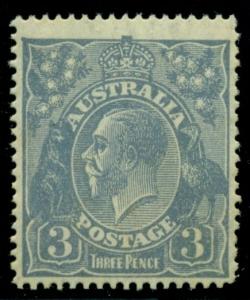 AUSTRALIA #72a 3p King George V, og, NH, VF, Scott $150.00