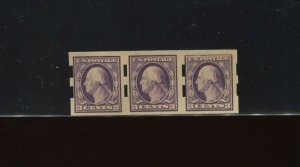 Scott 345 Schermack Type 3 Strip of 3 Stamps w/3mm Spacing NH *RARE Var* PF Cert