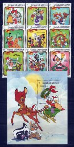 Grenada Grenadines 560-569 MNH Disney Christmas Jingle Bells ZAYIX 0701M0089