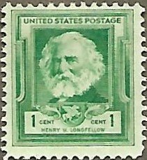 United States #864 1c Henry W. Longfellow MNG (1940)