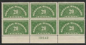 U.S. Scott #QE3 Special Handling Stamp - Mint NH Plate Block