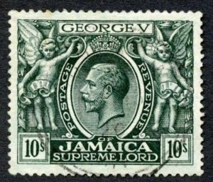 Jamaica SG89 10/- Wmk Mult Crown CA (the Top and Key Value) Cat 160 Pounds 