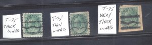 Canada # 75 USED 3 x PRECANCELS  BS29024