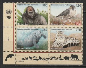 1992 UN-Geneva - Sc 231a - MNH VF - PB LL - Endangered Species