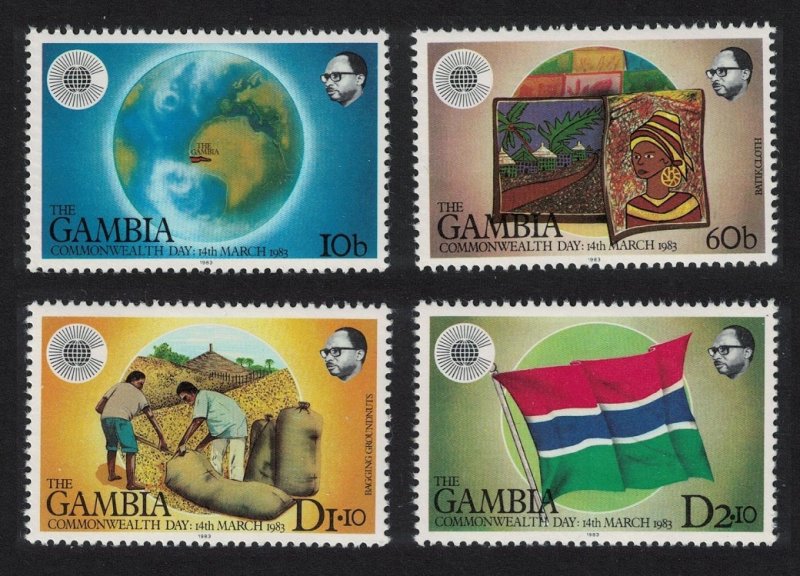 Gambia Flags Agriculture Commonwealth Day 4v 1983 MNH SG#488-491