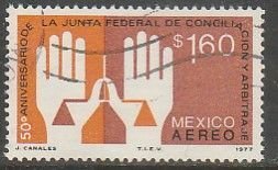 MEXICO C536, 50th Anniv. Labor Arbitration Court. USED. VF. (892)