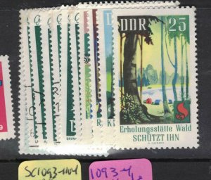 East Germany DDR SC 1093-1104 (1093-4, 1096 Are Used) MNH (5dyi) 