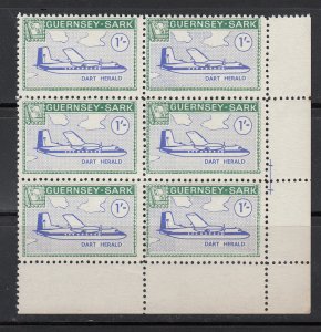 Sark 1967 Aircraft One Shilling 1/- Blk6  NHM