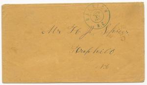 CSA #68xu1 Cover Raleigh, NC Handstamp Paid 5 Two Color Provisional 17 July 1861