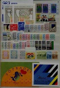 Estonia MNH lot 1991-93/55v+2s/s+2bkl