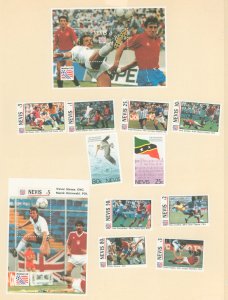 Nevis #807-18 Mint (NH) Single (Complete Set) (Soccer) (Sports)