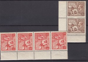 GB KGV 1925 Wembley Exhibition 1d Strip Of 4 1 1/2d Pair SG432/433 MNH BP9166