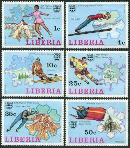 Liberia 727-732,C210,MNH.Michel 980-985,Bl.79A. Olympics Innsbruck-1976.