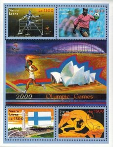 Sierra Leone 2000 MNH Stamps Mini Sheet Scott 2285 Sport Olympic Games Football