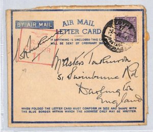 GB WW2 Air Letter EGYPT RAF CENSOR *11* Darlington 1943 {samwells} YA99