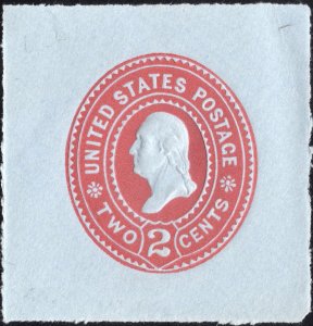 1899 Envelope Cut carmine on blue SCU361