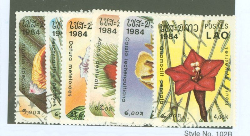 Laos #554-559  Multiple (Flowers)