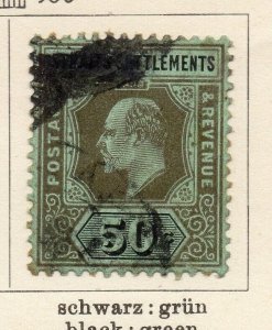 Malacca Straights Settlements 1908-10 Early Issue Fine Used 50c. NW-115553