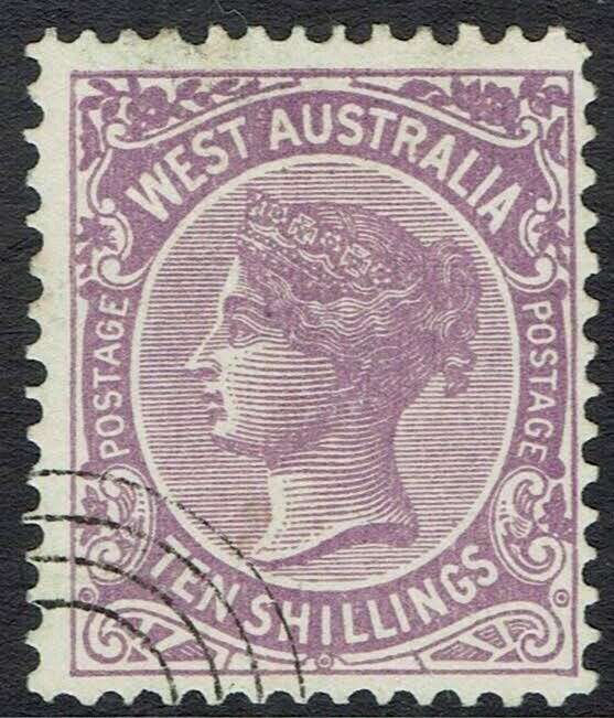 WESTERN AUSTRALIA 1902 QV 10/- USED/CTO