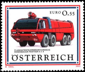 Austria #1925, Complete Set, 2003, Automotive, Fire / Firefighting, Never Hinged