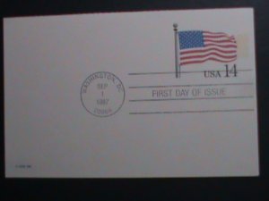 UNITED STATES-1987-UNITED STATES FLAG -MNH-FIRST DAY POST CARD-VERY FINE