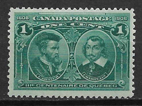 1908 Canada 97 Jaque Cartier & Samuel de Champlain MNH