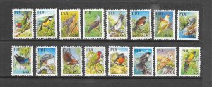 BIRDS - FIJI #725-39A  MNH