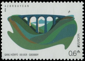 Azerbaijan 2018 Sc 1191-1192 bridges 