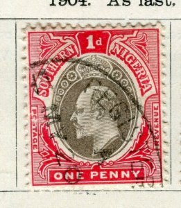 NIGERIA; 1904 early classic ED VII issue fine used 1d. value