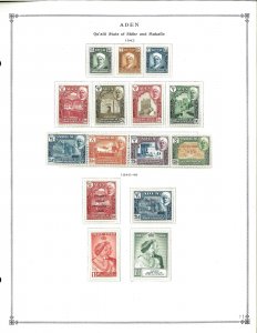 Aden 1937-1963 M & U in Mounts on Scott International Pages.