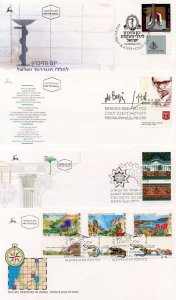 ISRAEL LOT OF 19 DIFFERENT 1993 TABBED FIRST DAY COVERS AS SHOWN