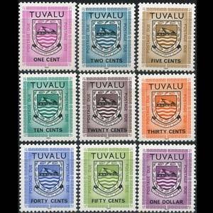 TUVALU 1982 - Scott# J1a-9a Natl.Arms Set of 9 NH