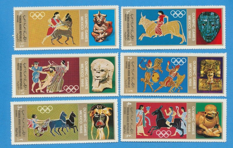 YEMEN - YAR - Michel 777-782 - Mexico Olympics & ART   MNH - 1968