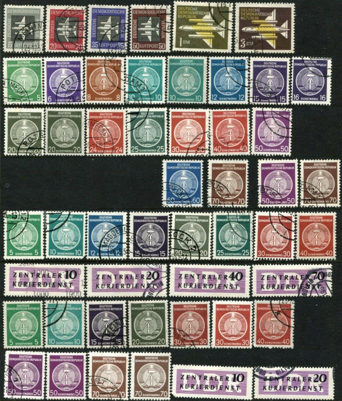 GERMANY DDR Semi-Postal Official Airmail Postage Stamps Collection Mint LH Used