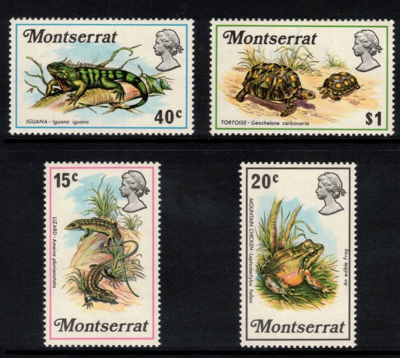 MONTSERRAT 1972 Lizards; Scott 278-81; MNH