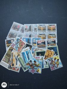 Worldwide trio -Hungria,Burundi,Russia 130 used all different off paper stamps 