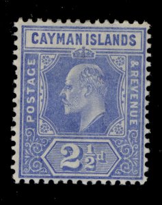 CAYMAN ISLANDS EDVII SG27, 2½d ultramarine, M MINT.