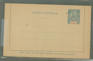 French Guinea  1892 15c blue on gray, edges not stuck