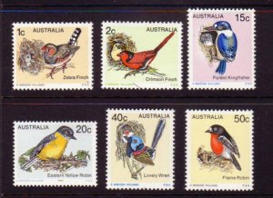 Australia 1979 Sc#713-718 Set of 6 Australian Birds MINT-VF-OG-NH.