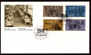 Canada 1348a Anniversary WWII Canada Post U/A FDC